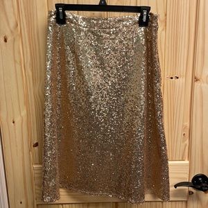 Gold sequin skirt